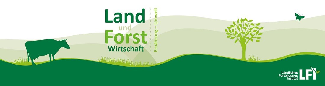 Logo der Wanderausstellung "Land- und Forstwirtschaft in Österreich"